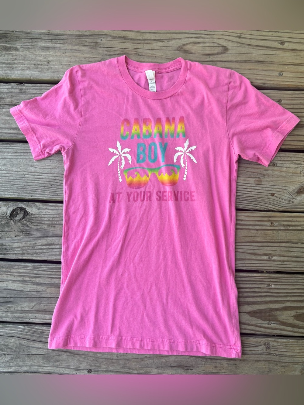 ‘Cabana Boy at Your Service’ Pink T-Shirt